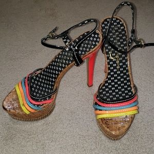 NEON platform heels. SIZE 7